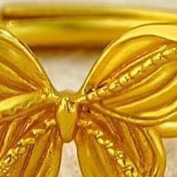 2025新款高级感蝴蝶镂空设计轻奢小众时尚女士花丝素圈戒指百搭