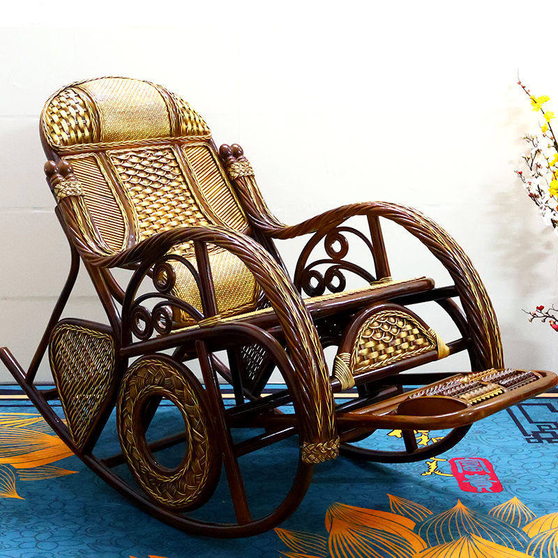 真藤摇摇椅客厅老人真藤椅家用逍遥椅大人阳台可躺摇摇椅懒人摇椅,淘宝优惠券,粉丝福利购,淘宝优惠卷