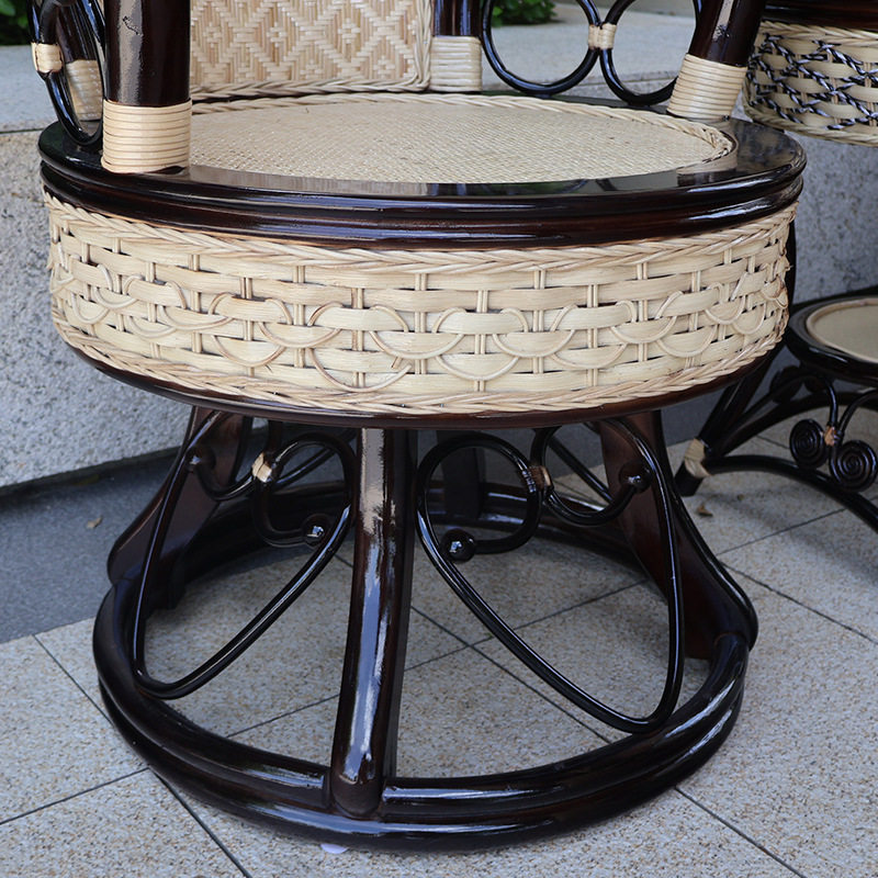 藤椅茶几阳台茶桌椅三件套休闲藤木组合单人可旋转靠背藤编真藤椅,淘宝优惠券,粉丝福利购,淘宝优惠卷