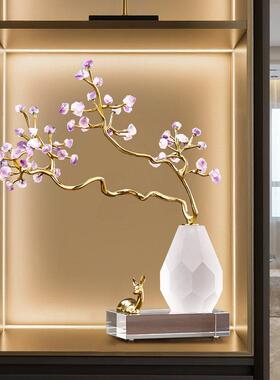 轻奢高档高级感发财树摆件客厅玄关电视柜办公室装饰品乔迁新居礼