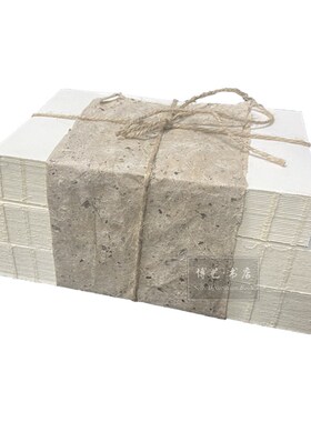 米白色书捆新中式样板间书房茶室博古架装饰线装麻绳仿真道具假书