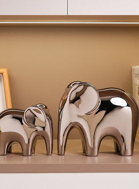 贝汉美轻奢风大象客厅酒柜装饰品摆件家居饰品高级感电视柜办公室