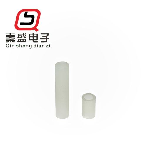 10-7尼龙直通柱 圆体PC板隔离柱 塑料垫高柱 空心间隔柱 绝缘柱 - 图0