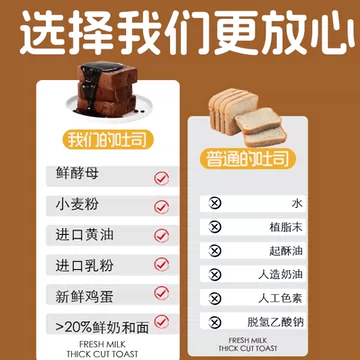 汇友一刻黄油牛乳厚切吐司240g[1元优惠券]-寻折猪