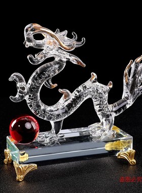 水晶十二生肖鼠牛虎兔龙蛇马羊猴鸡狗猪家居工艺品摆件生日礼物