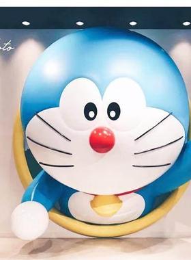 网红卡通哆啦A梦叮当猫玻璃钢雕塑摆件商场奶茶蛋糕店墙壁挂装饰