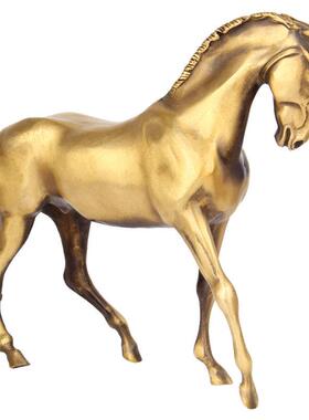 简单的铜黑色立马装饰品