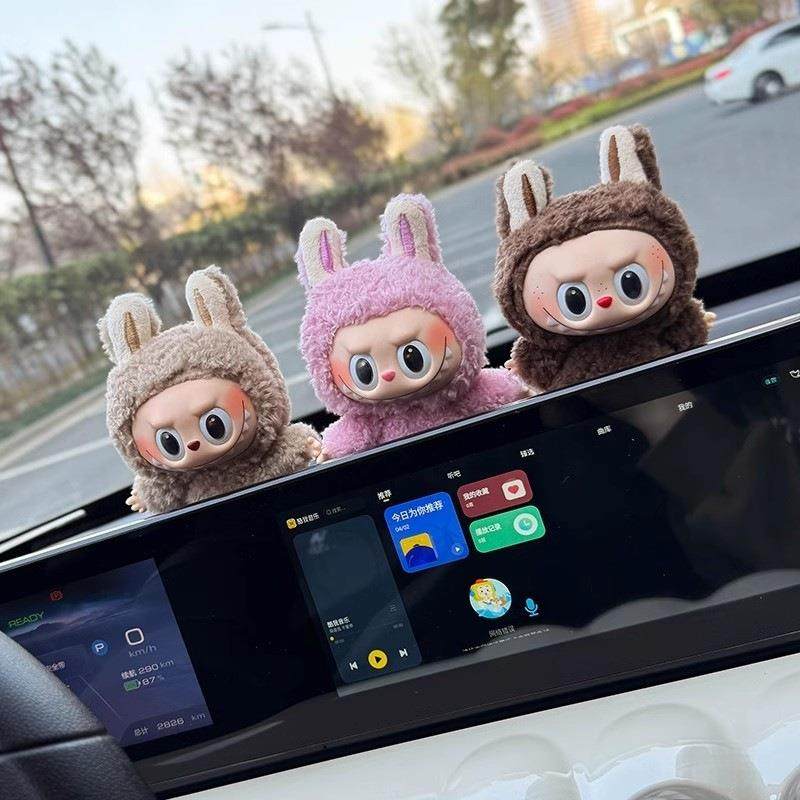 拉布车饰汽公车中控显示摆件装饰车挂可爱仔车载布474屏内饰品,淘宝优惠券,粉丝福利购,淘宝优惠卷