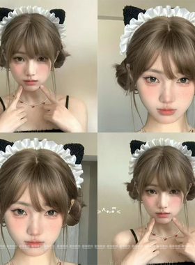 韩系甜妹立体猫耳蕾丝发箍2025新款女仆风头饰拍照百搭可爱头箍