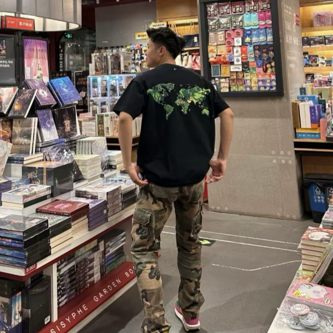 GOODBRAND 25SS立体绿植刺绣地图LOGO宽松短袖T恤 男女同款 - 图2