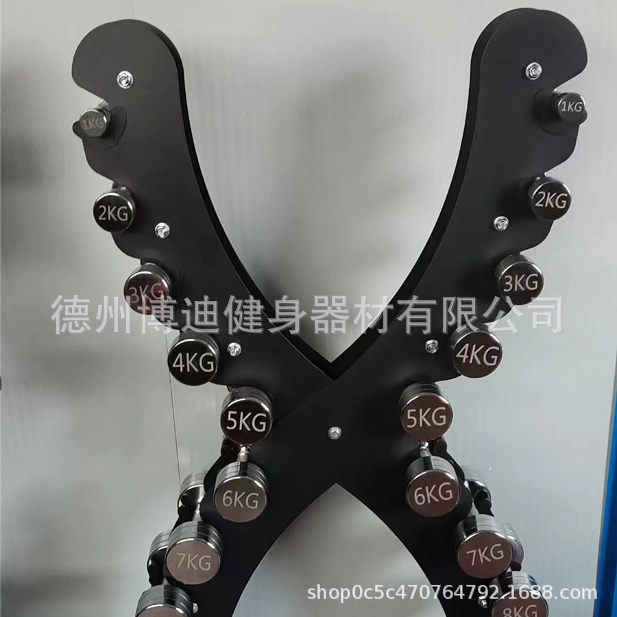 Storage rack dumbbell display rack household X-shaped dumbbell rack commercial equipment 10 pairs of dumbbell rack fitness
