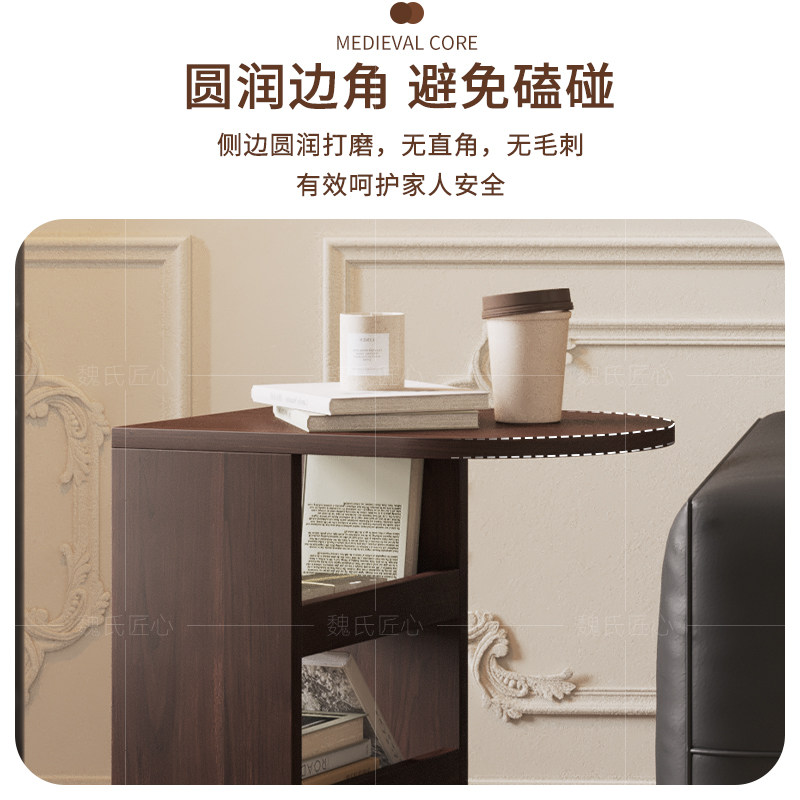 法式复古可移动边几柜中古风客厅沙发侧边柜家用茶几小推车置物架,淘宝优惠券,粉丝福利购,淘宝优惠卷