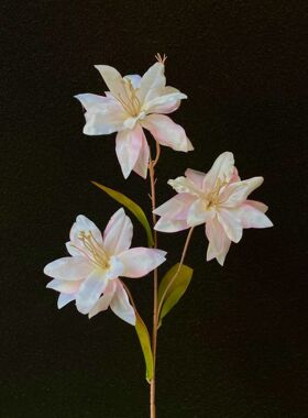 3头小百合仿真花 婚礼堂酒店装饰花排路引插花 摄影拍照假花摆件