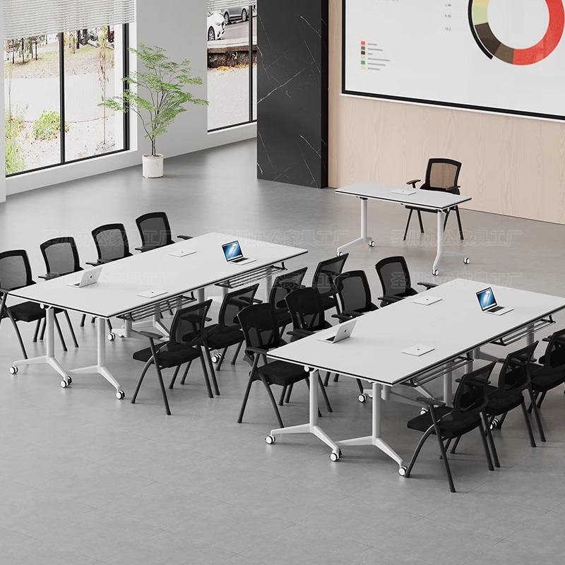 简易折叠桌子培训桌长方形户外便携学习书桌会议长条桌餐桌可折叠 - 图3