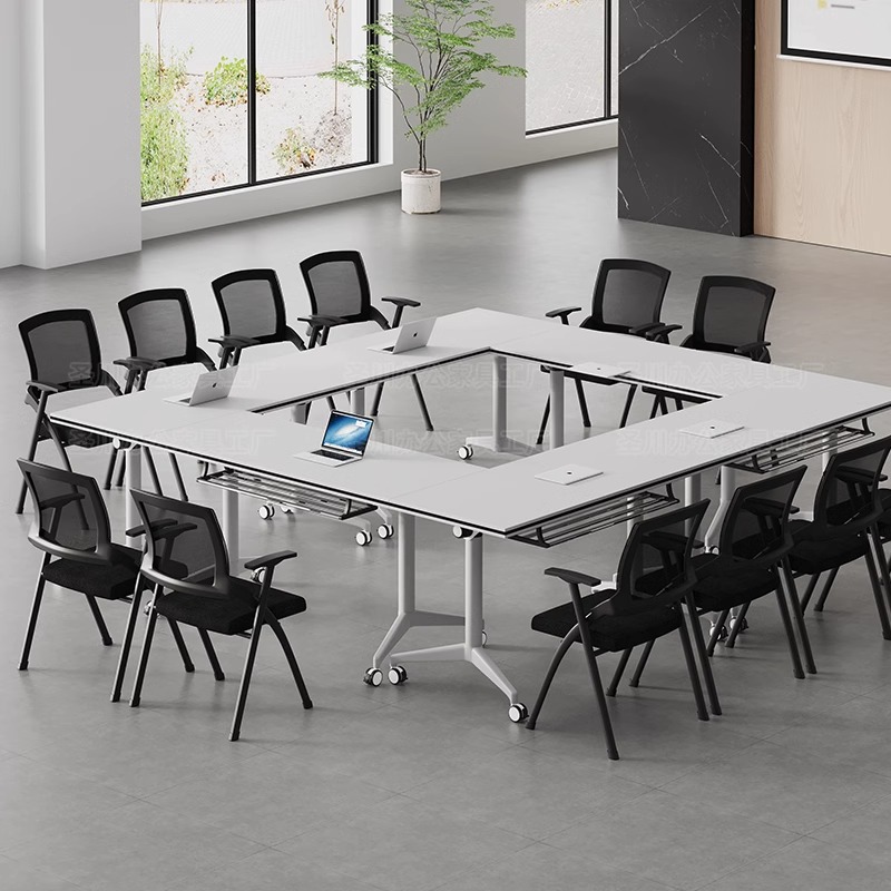 简易折叠桌子培训桌长方形户外便携学习书桌会议长条桌餐桌可折叠 - 图2