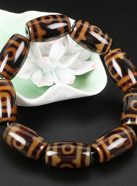 极速西藏老天珠手串原石手v链一线药师天眼玛瑙项链文玩佛珠男女