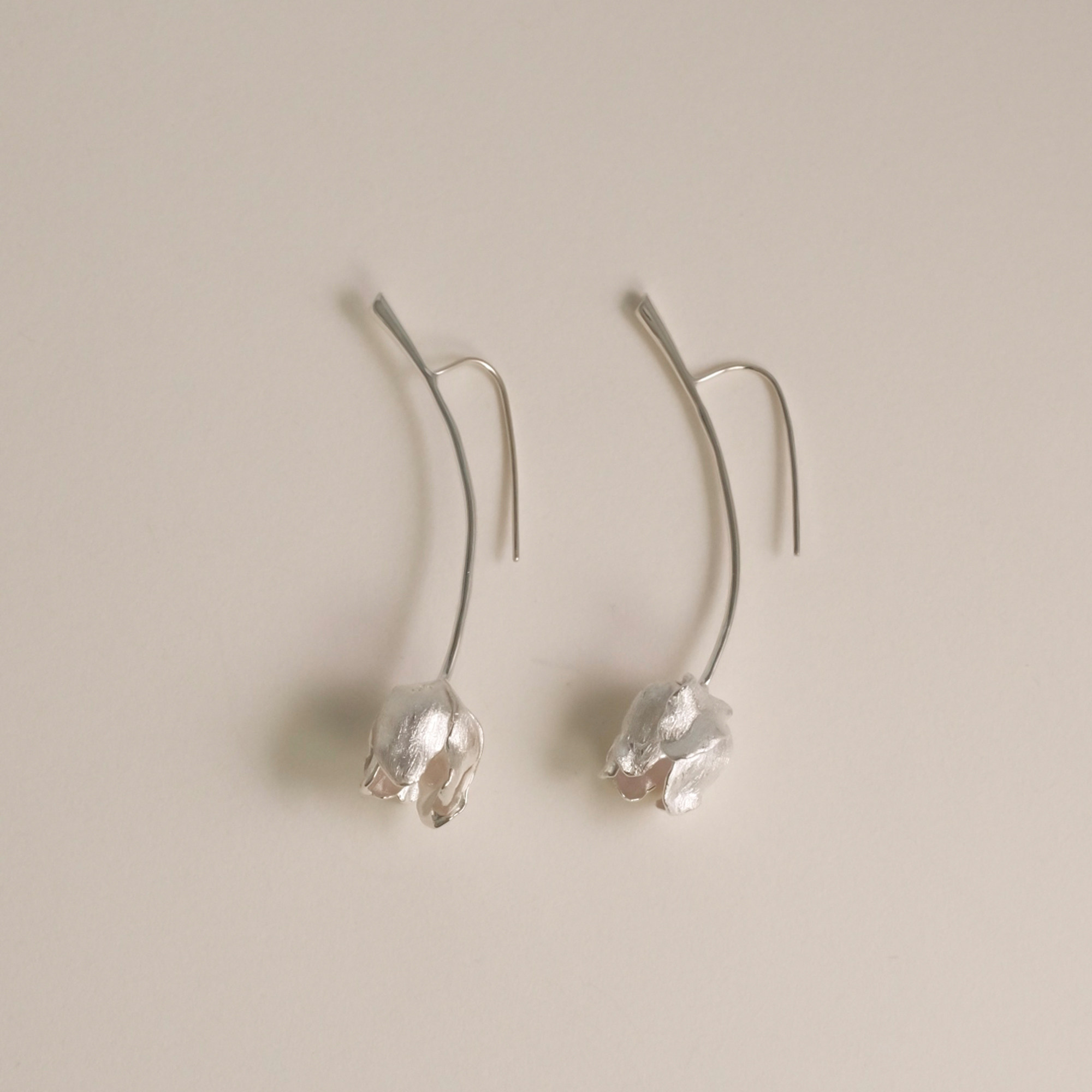 YETYIT也缇 自然之息郁金香小众优雅中式浪漫素雅s925纯银耳环,淘宝优惠券,粉丝福利购,淘宝优惠卷