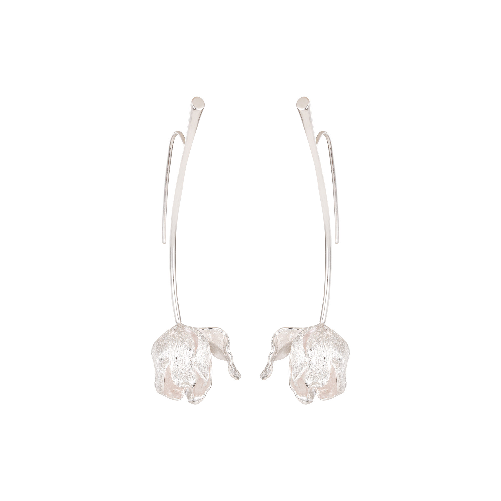 YETYIT也缇 自然之息郁金香小众优雅中式浪漫素雅s925纯银耳环,淘宝优惠券,粉丝福利购,淘宝优惠卷