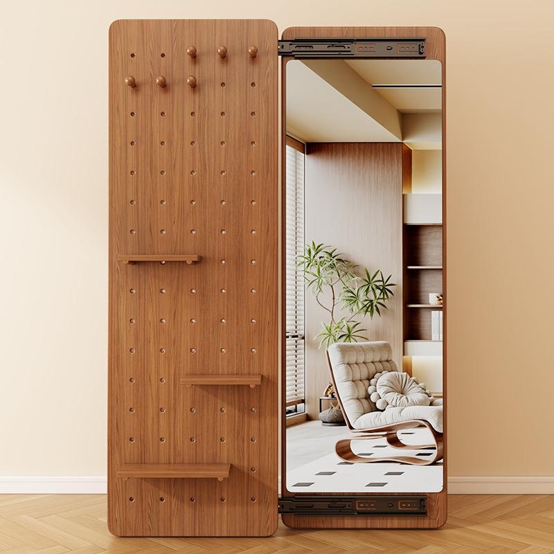 Invisible hanging clothes mirror push-pull closed body mirror small apartment stickers wall blocking wall hole full board HXG entrance hall trial