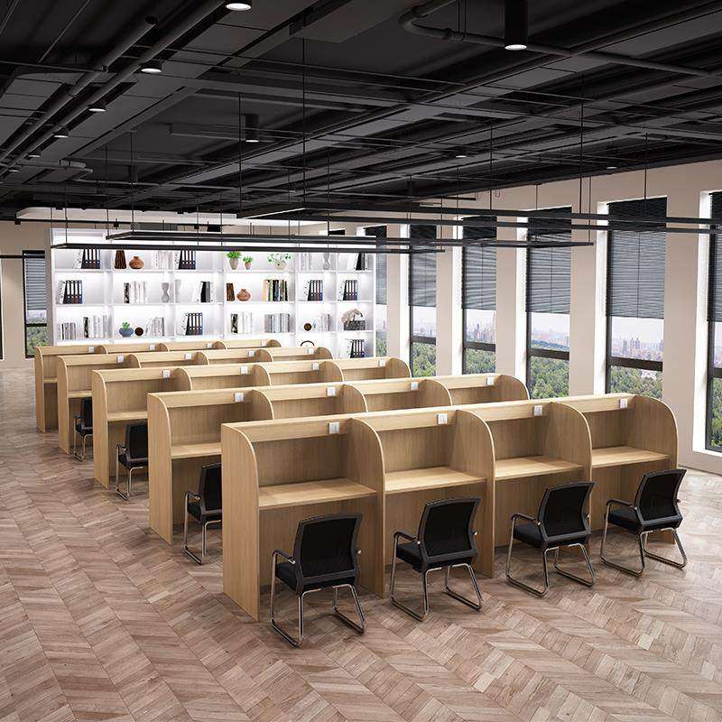 自习室学习桌电脑桌椅组合封闭沉浸式隔断书桌子自修桌学生自厂家,淘宝优惠券,粉丝福利购,淘宝优惠卷