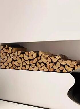 户外木柴原木壁炉取暖木头背景墙客厅装饰饭店民宿木材摆件玄关柴