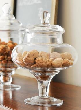 新款大号手工玻璃罐透明 收纳罐装饰摆件多款规格可选