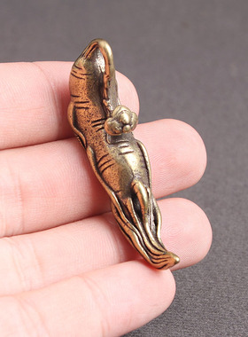 人生如意铜器文房四宝创意笔架笔搁摆件茶宠书法书画文化文具用品