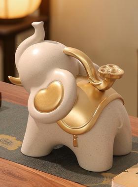 新中式马上有钱酒柜摆件入户玄关电视柜家居装饰品一站式乔迁礼物