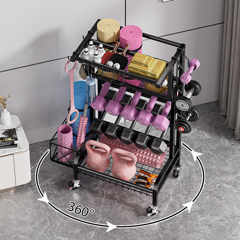 健身器材收纳架哑铃置物架泡沫轴瑜伽垫收纳筐运动用品工具收纳篮,淘宝优惠券,粉丝福利购,淘宝优惠卷