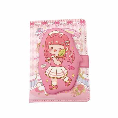 64K软皮手帐本大磁扣可爱儿童女孩礼物记事笔记本减压彩页手账本 - 图3