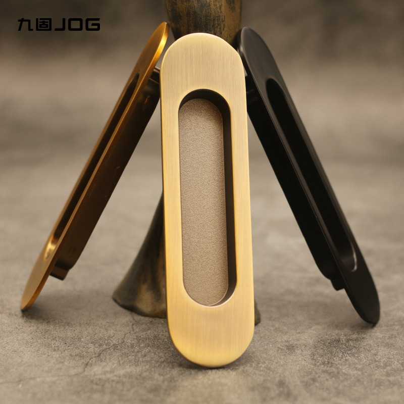 Jiugu Engineering special sliding door buckle embedded double-sided concealed handle factory direct supply chassis cabinet door square style