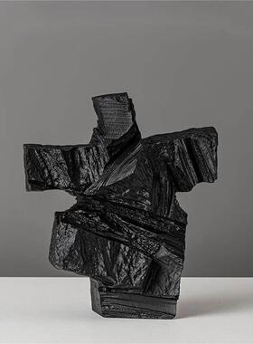 北欧创意抽象白色太极人物雕塑摆件客厅玄关书房样板房家居装饰品