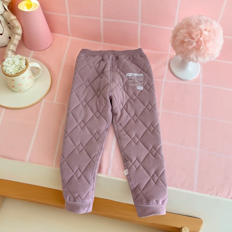 儿童保暖裤校服神器男童居家内穿绒裤子女童宝宝加厚内胆一体棉裤 - 图0