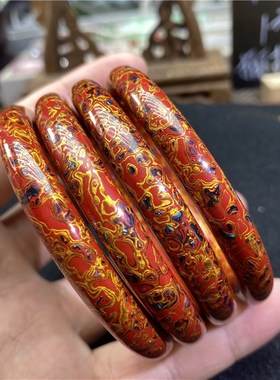 极速工厂清货实体店可以存货非C遗传承技艺手工大漆手镯女款