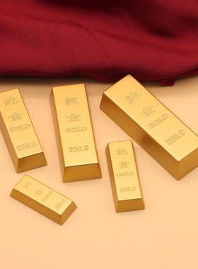 金属沙金实心金条元宝道具办公室摆件家居工艺品开业活动礼品