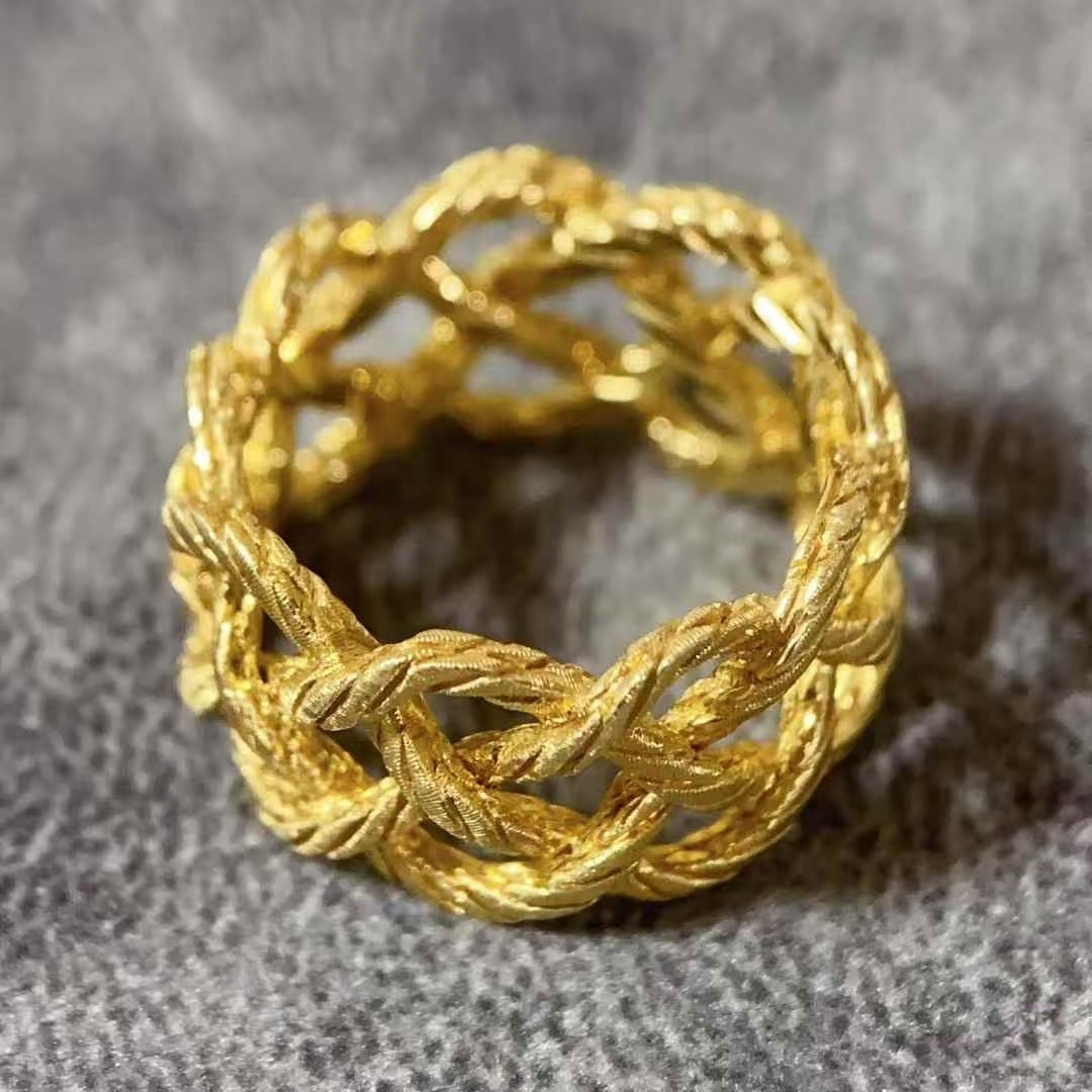 工厂定制金包银编绳戒指女款轻奢小众设计感高级送女友新年礼物,淘宝优惠券,粉丝福利购,淘宝优惠卷