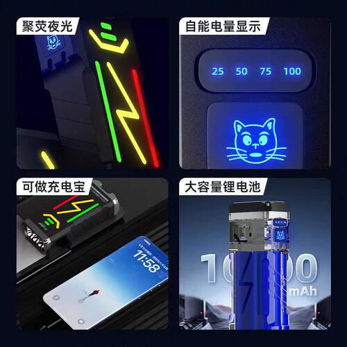 正品月光宝盒强光手电可充电超久续航泛光远射迷你便携超亮手电筒 - 图3