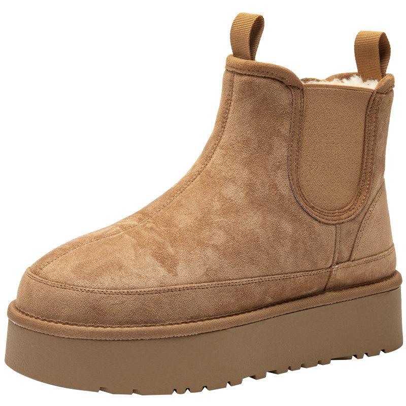 大东官方冬季女鞋雪地靴2025新款加绒加厚保暖棉靴增高厚底棉鞋女,淘宝优惠券,粉丝福利购,淘宝优惠卷