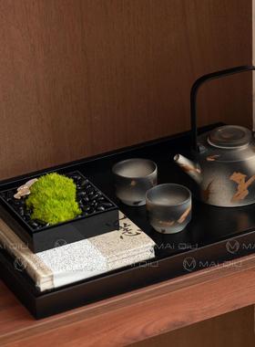 高端中世纪风格陶瓷艺术新中国风客厅禅宗茶室样板间装饰摆件