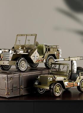 铁艺军车汽车摆件创意红酒架家用酒柜装饰收纳架解放卡车装饰品