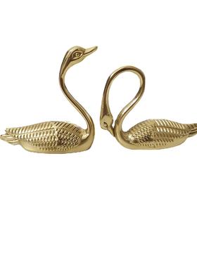 黄铜天鹅 抽屉 柜门 储物柜 把手 陶瓷 茶叶罐 收纳盒搭配 配件