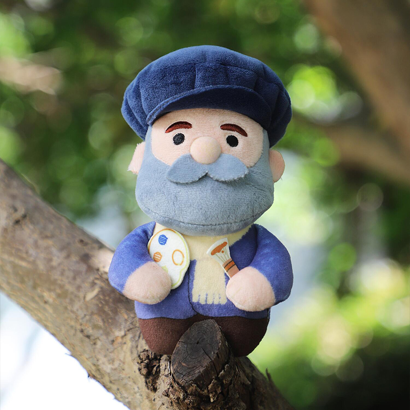 苏州博物馆文创周边挂件莫奈毛绒公仔玩偶棉花娃娃玩具女孩包挂件 - 图1