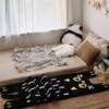 Original lying cat cute style bedroom bedside blanket long strip carpet flocking living room floor mat non-slip thickened blanket