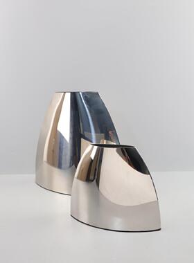 现代约创意不锈钢镜面花卧室玄关茶几客厅办室公简书房家器居0493