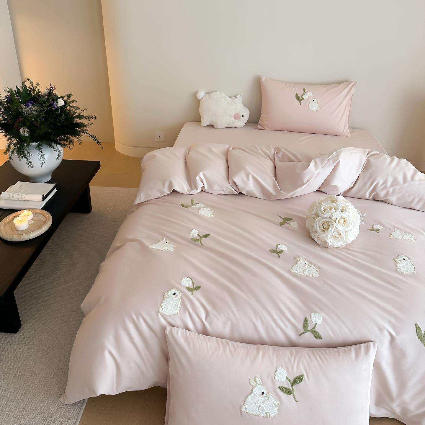 少1女通公主风00支长绒棉四件套全纯棉棉高端刺绣被套南床上171用,淘宝优惠券,粉丝福利购,淘宝优惠卷