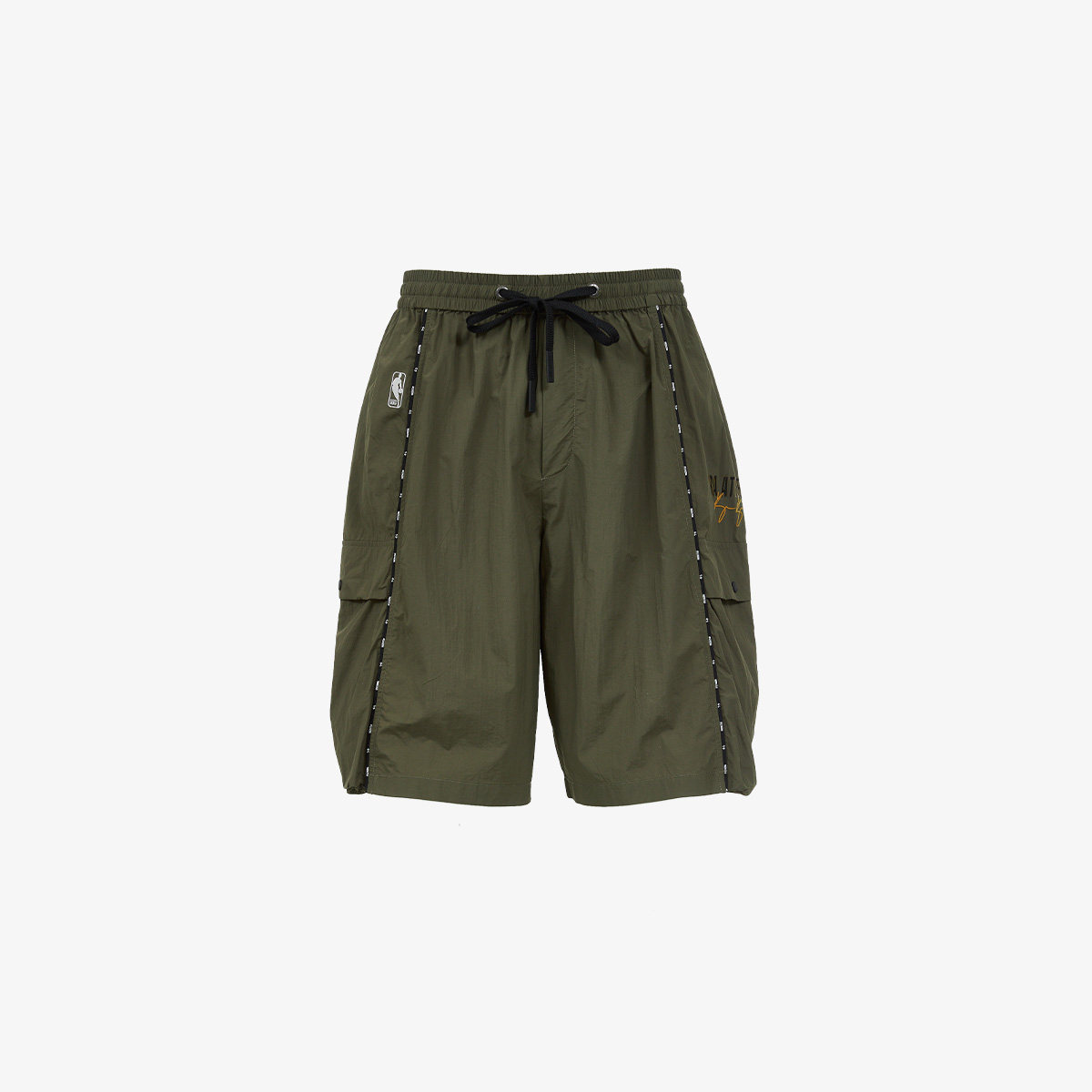 【库兹马联名】NBA ATELIER x KYLE KUZMA 男士黑色抽绳扎染短裤,淘宝优惠券,粉丝福利购,淘宝优惠卷