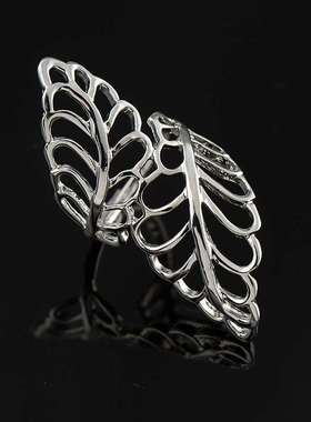 极速Fashion opeon leaf ring ring couple ring