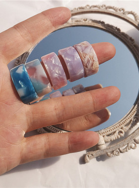 极速Korea Fashion Vintagte Simple Aesthetic Acetate Colorful