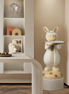 极速极简白色房间装饰品潮流入户门口玄关K摆件北欧客厅陶瓷餐边