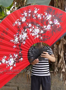新品超大壁挂扇装饰折扇工艺画z扇客厅房间婚庆摄影道具舞台布扇